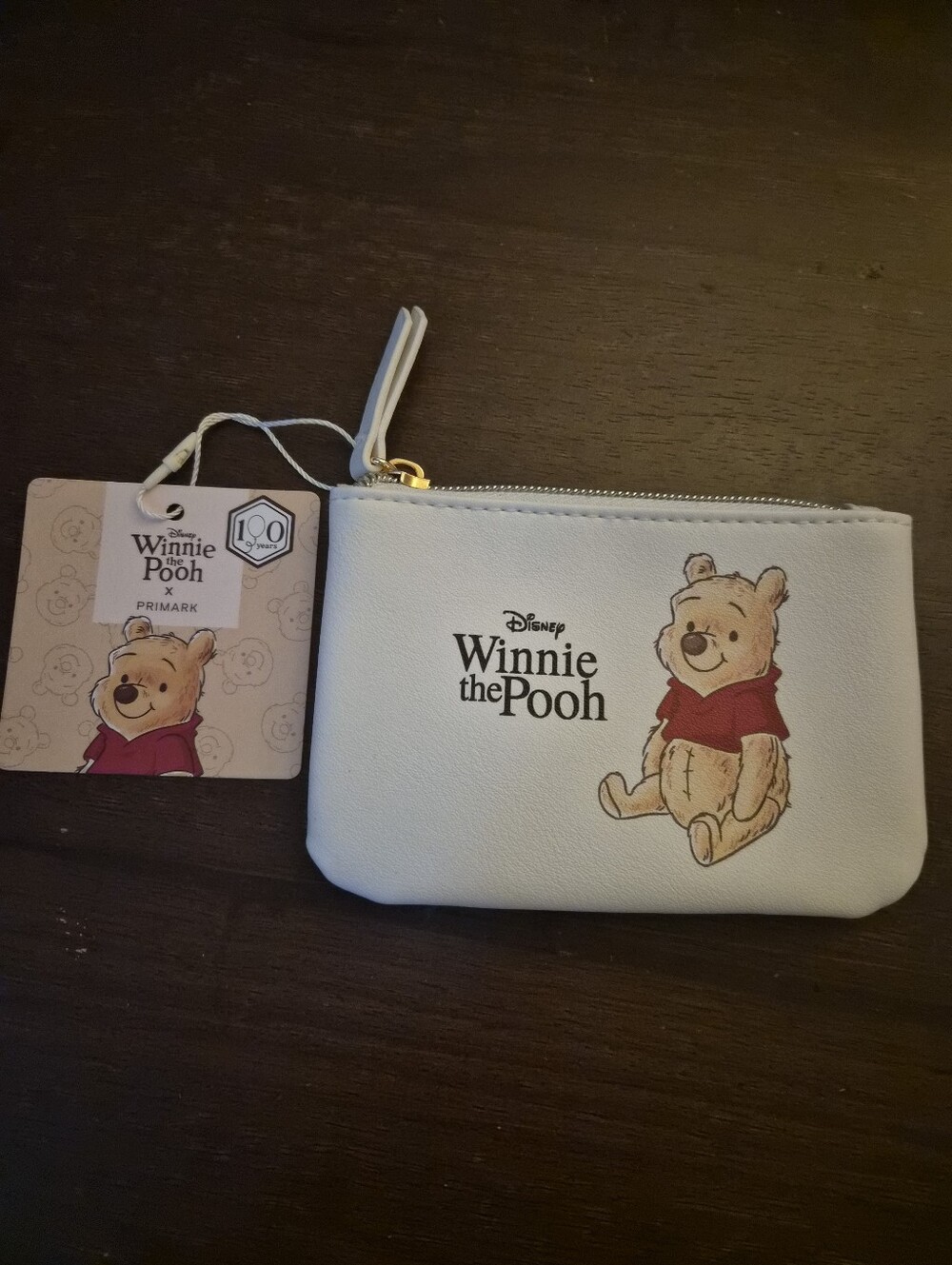 Disney Winnie the Pooh White Zip Pouch